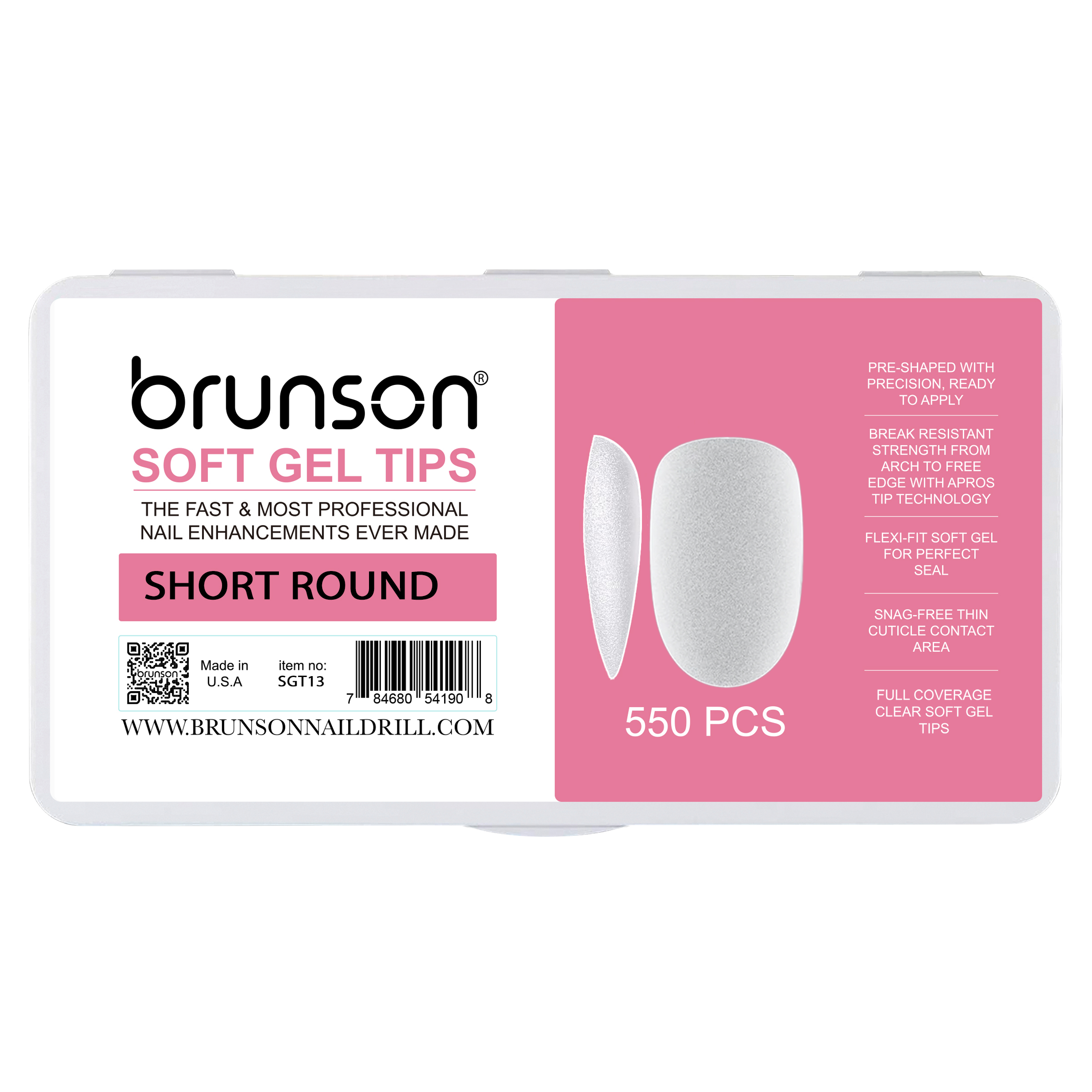 Short Round Square Shape Soft Gel Nail Tips