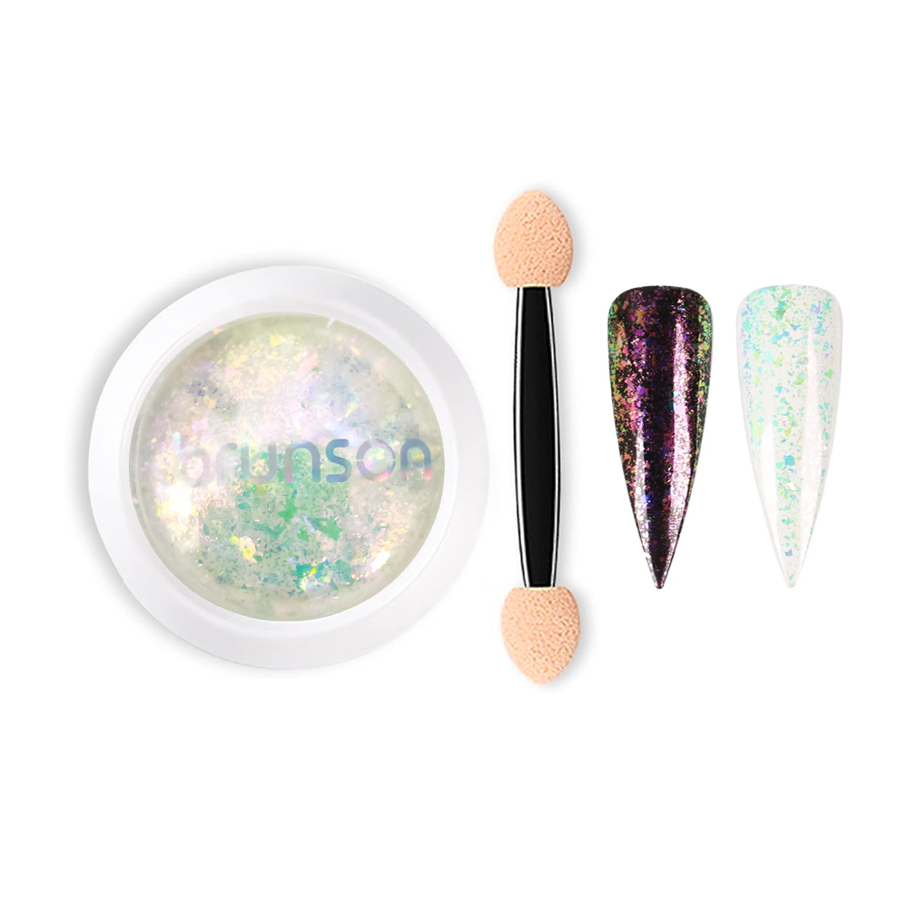 Nail Art Chrome Flakes With Brush BC-04L