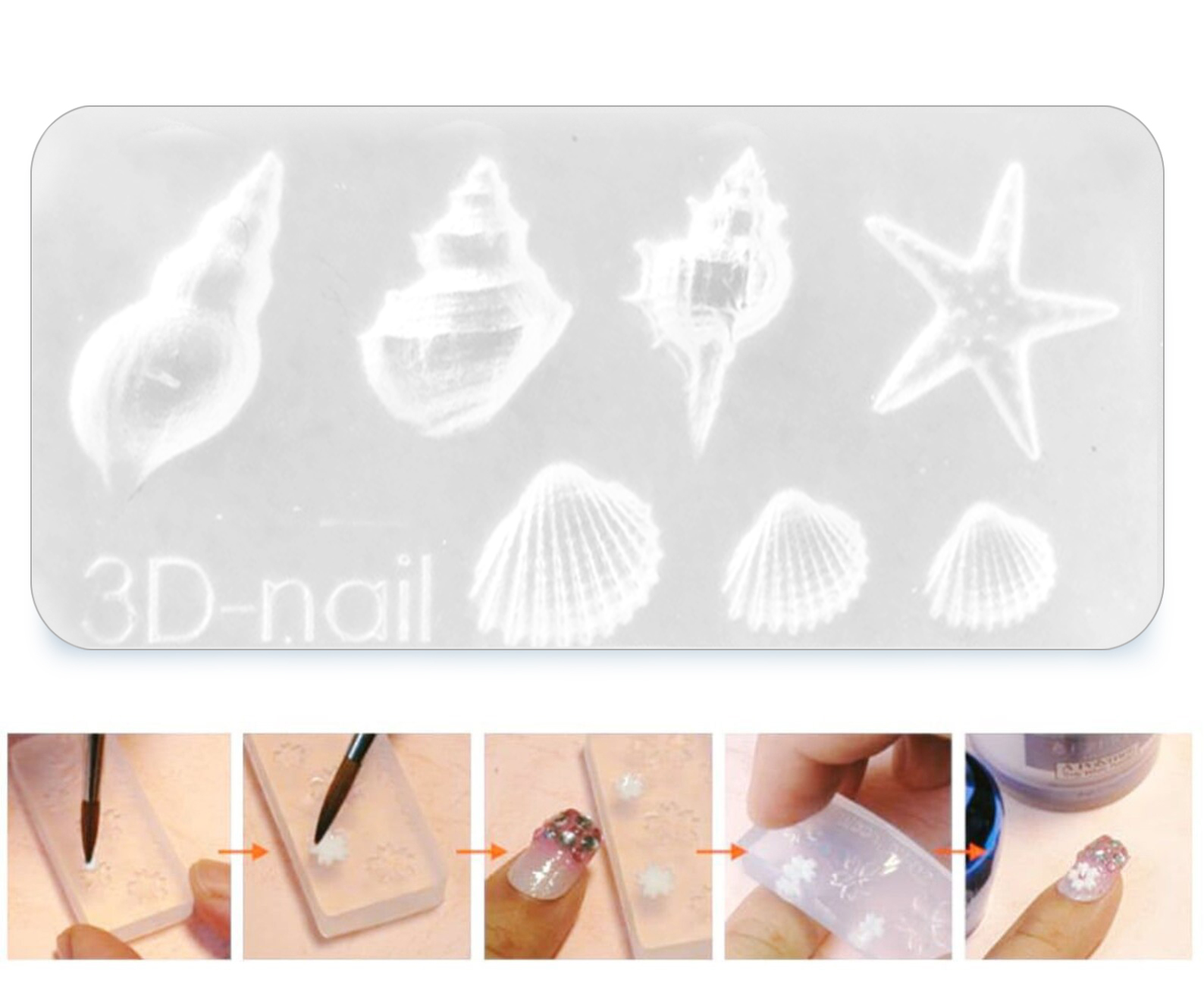 Silicone 3D Nail Art Mold M076