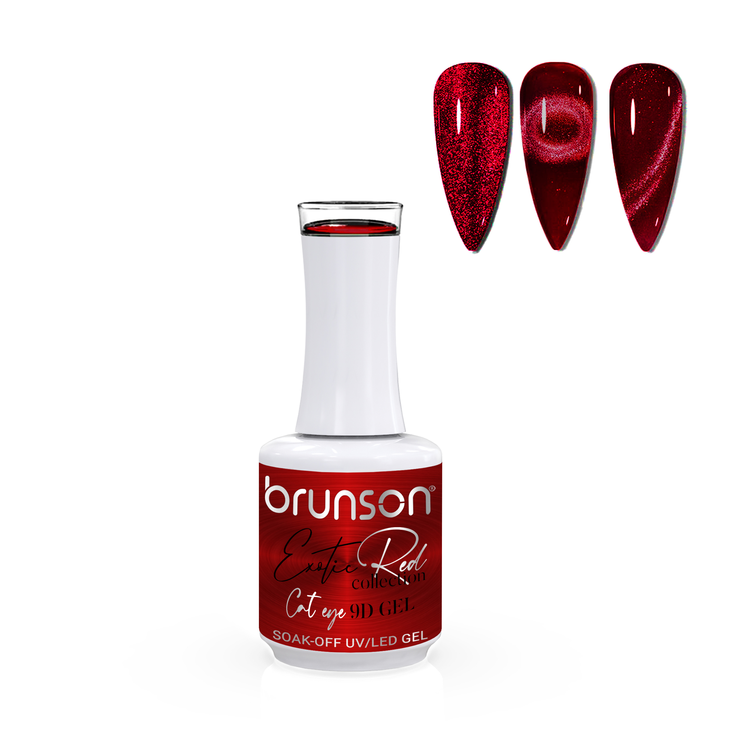 Exotic Red Cat Eye 9D Gel Polish-BER9D01