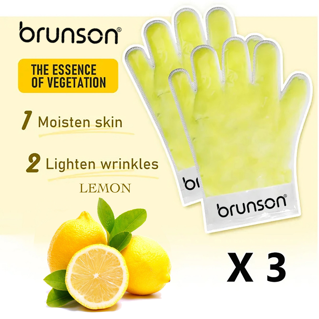 Paraffin Wax Hand Gloves-Lemon