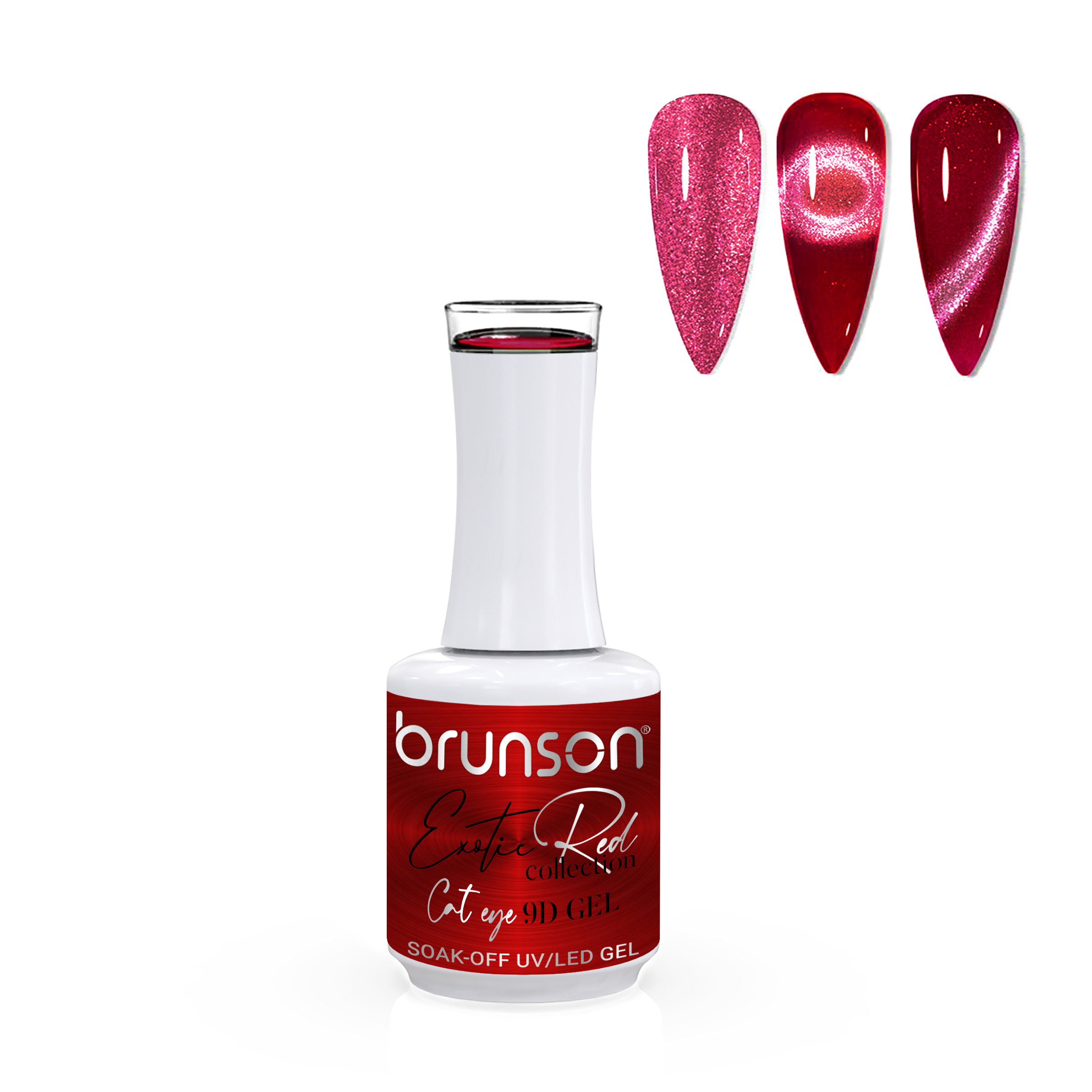 11 Exotic Red Cat Eye 9D Gel Polish-BER9D11