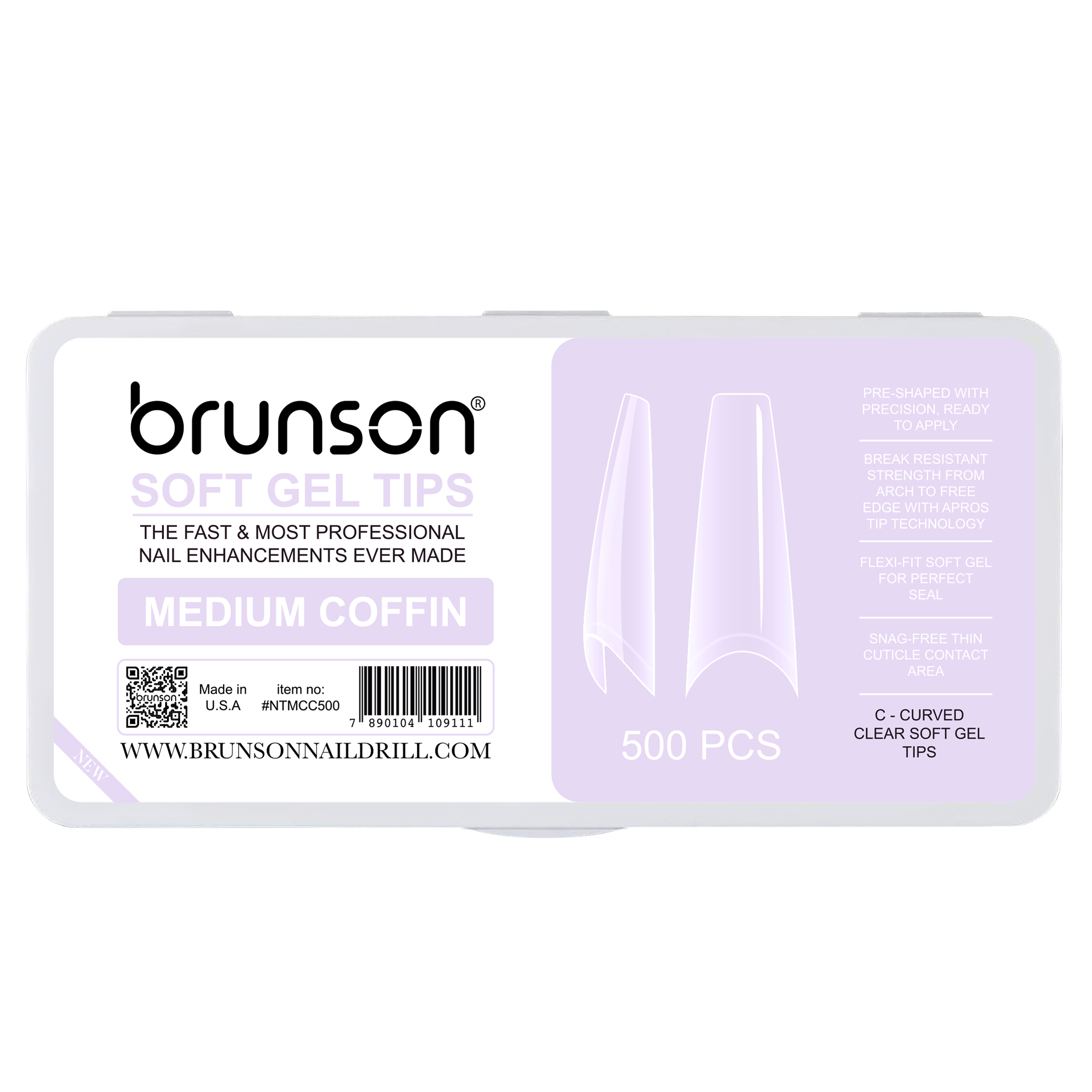Coffin Shape Soft Gel Nail Tips