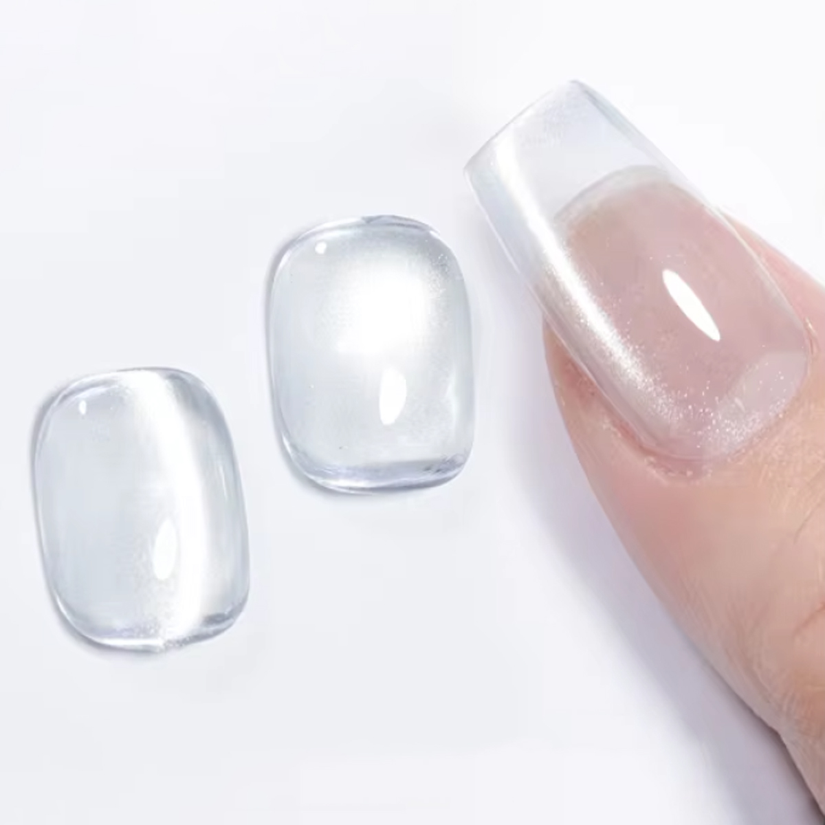 Silver Cat Eye Top Gel