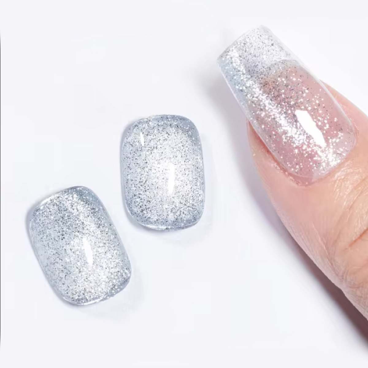 magnetic cat eye silver top gel