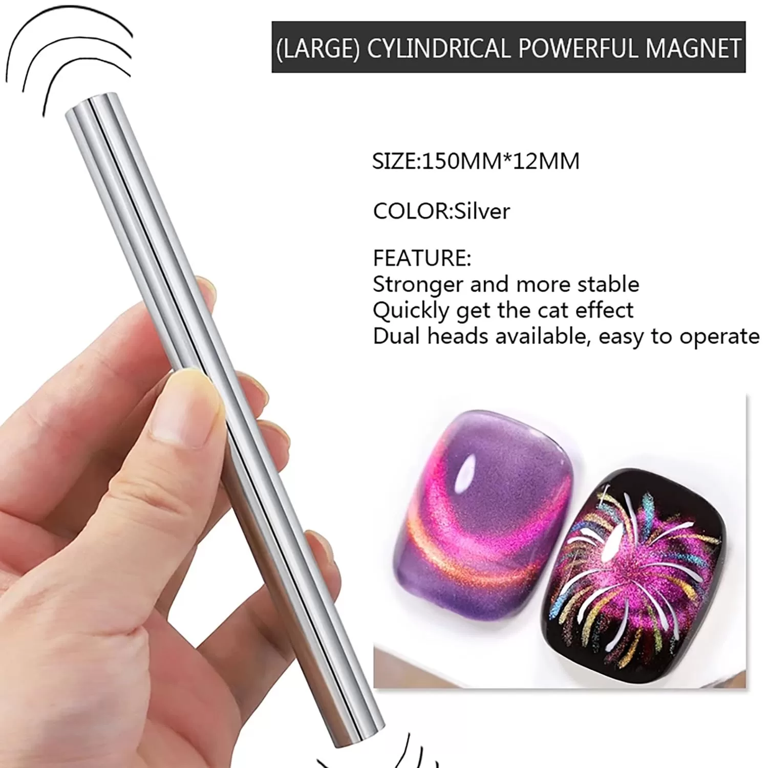 super long cylindrical cat-eye magnetic pen