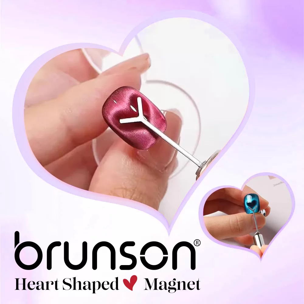 heart cat eye design magnet