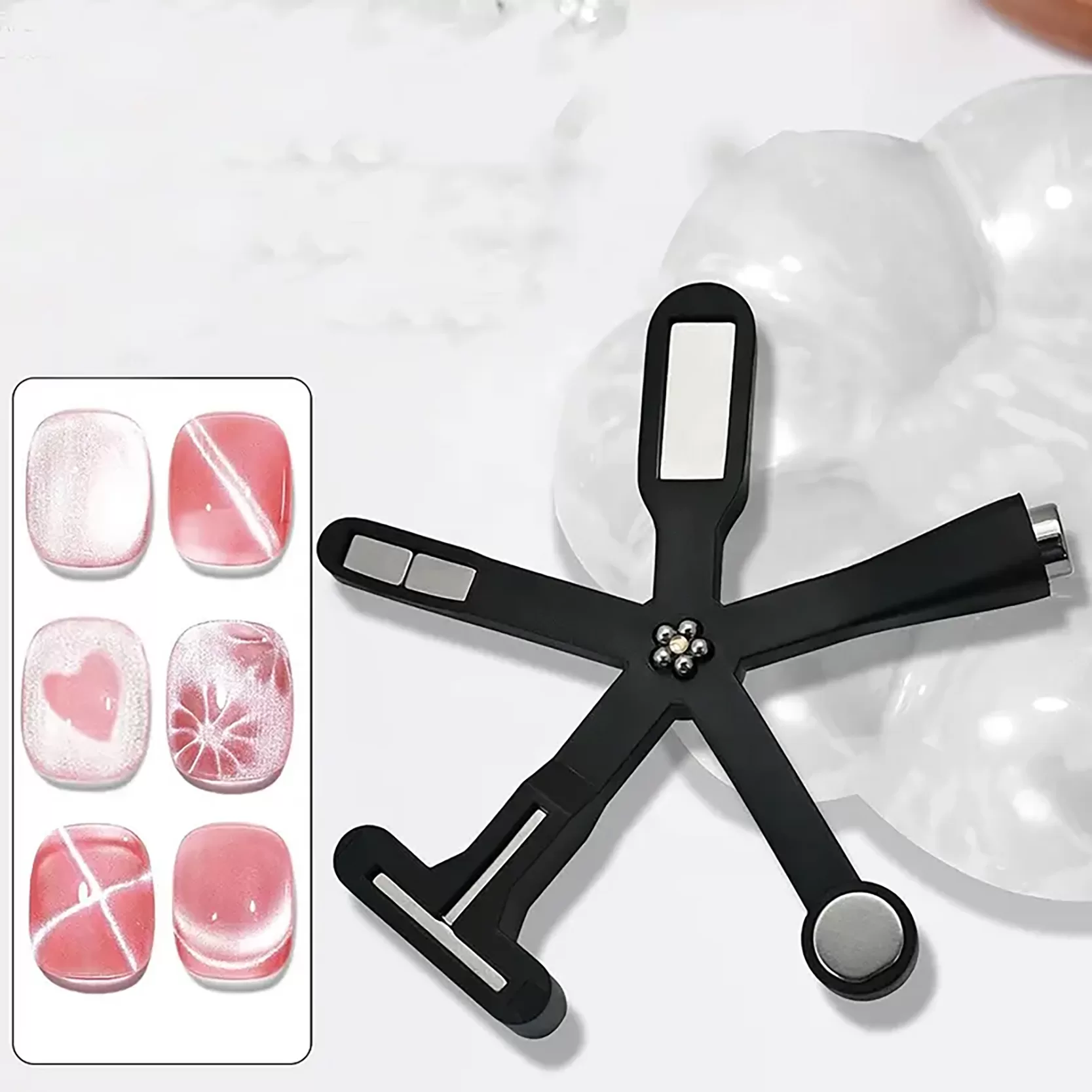 cat eye nail magnet with 6 heads