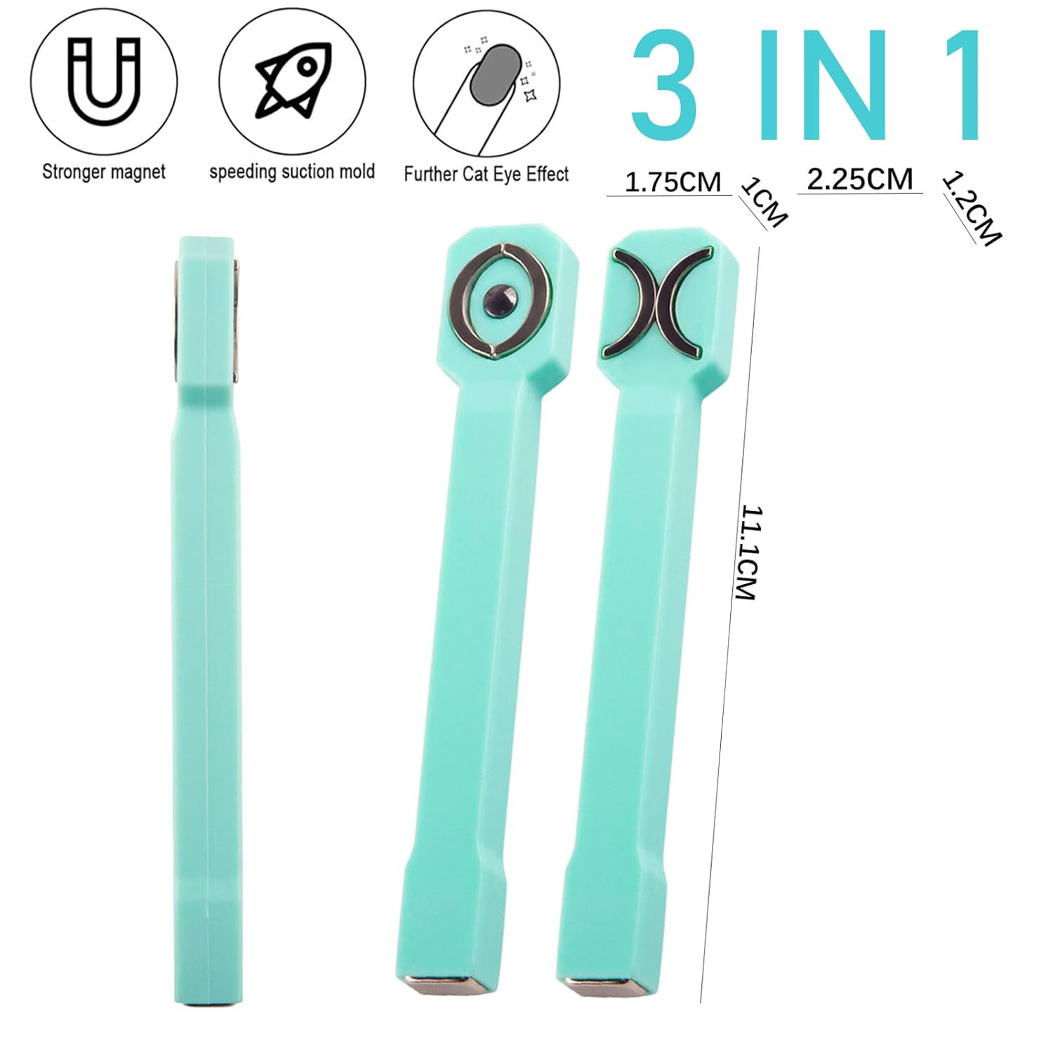 3 head cat eye magnet