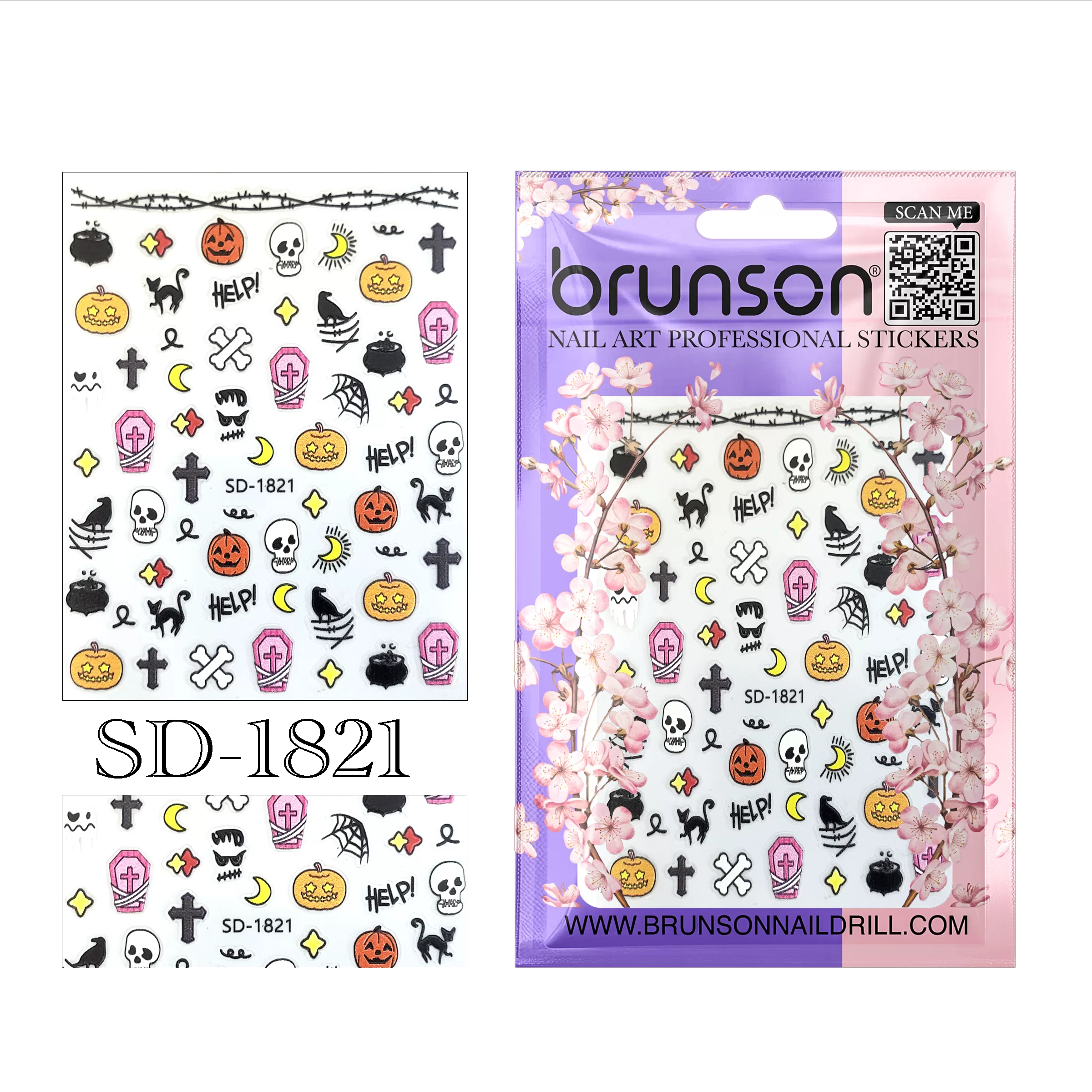 Halloween Nail Art Sticker SD-1821
