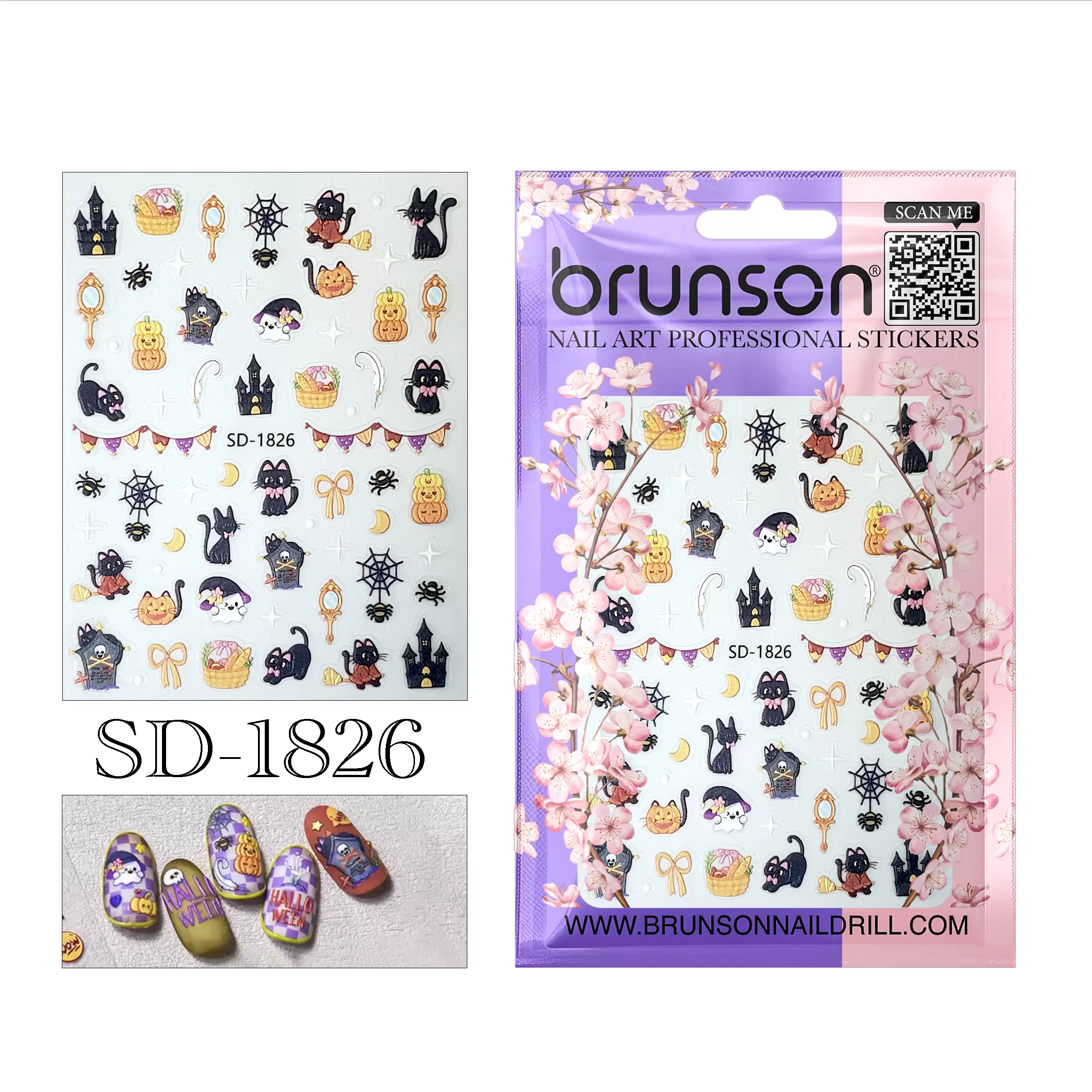 Halloween Nail Art Sticker SD-1826