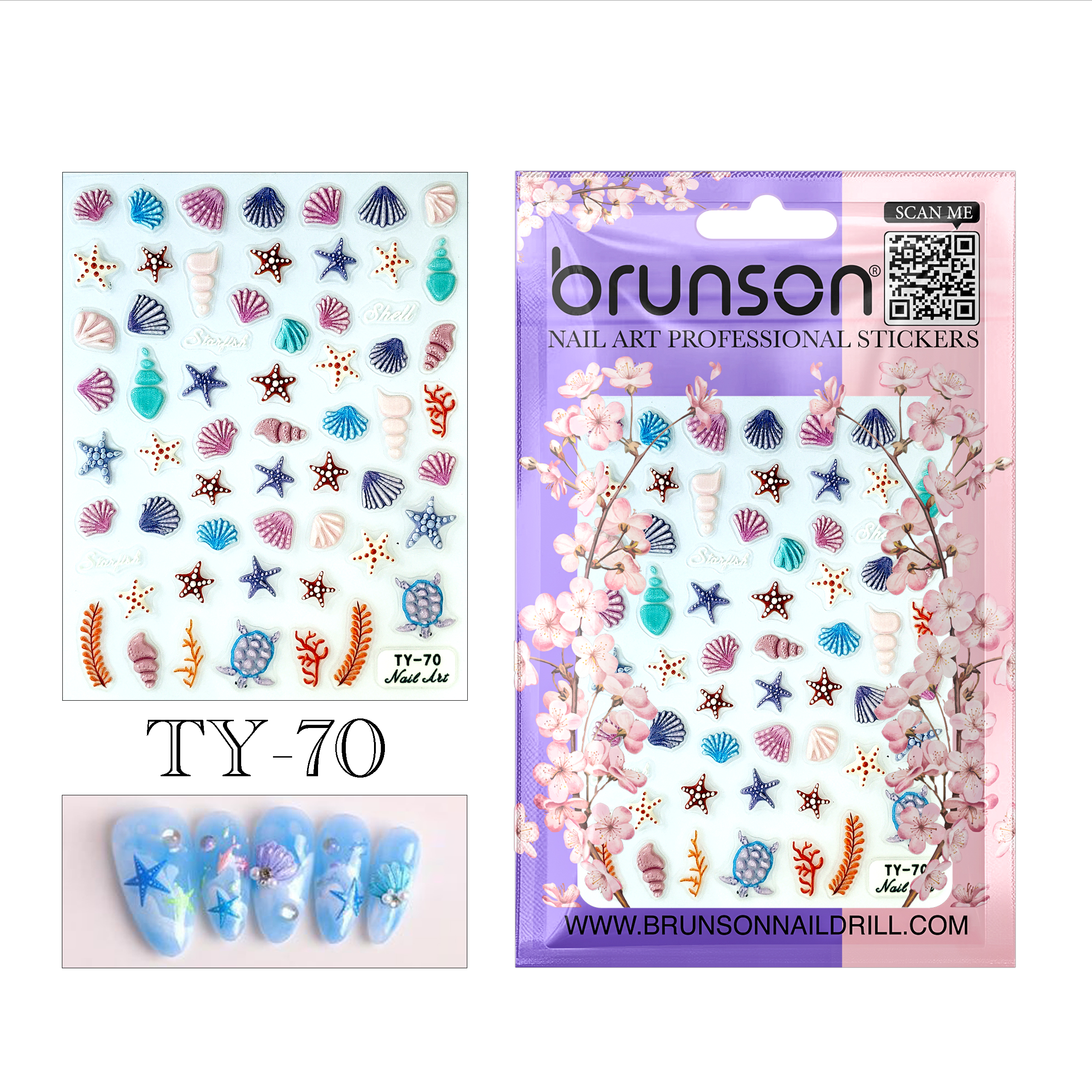 Ocean Nail Art Sticker TY-70