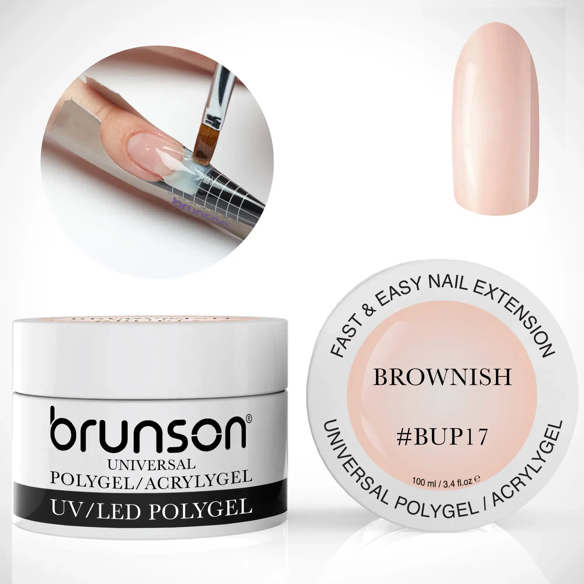 Brownish universal polygel in Dubai | Best Poligel for nail extensions