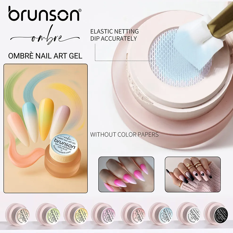 ombre nails using ombre nail art gel