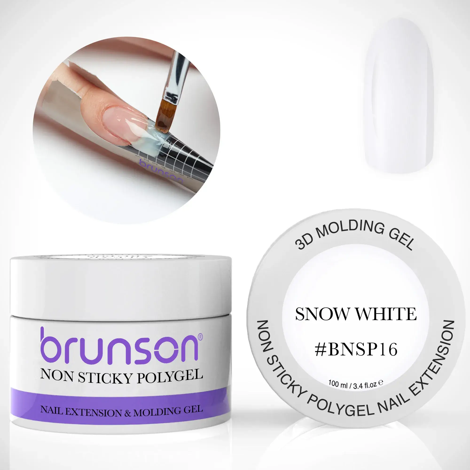 Snow White Non-Sticky Polygel