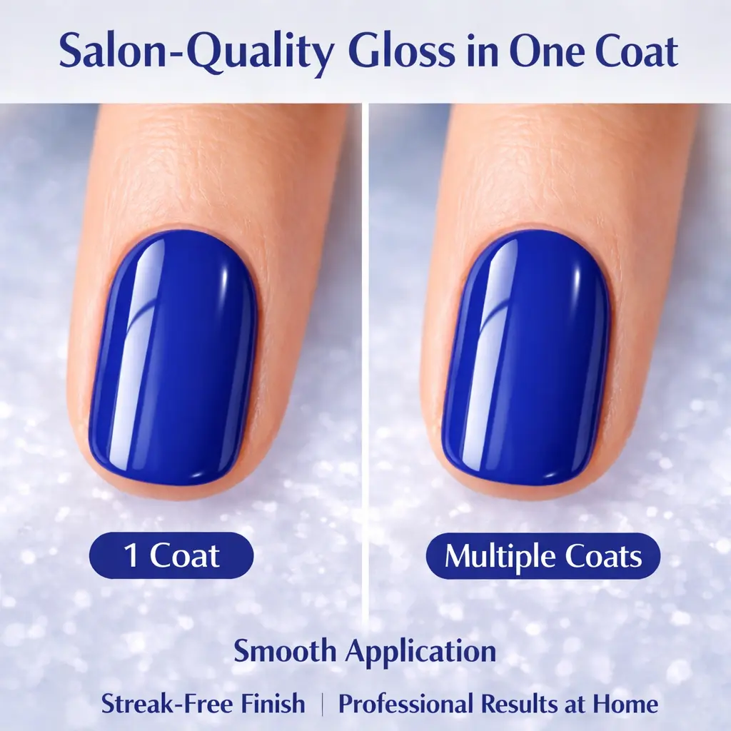 blue-nail-polish Glossy Nail Polish - Brunson