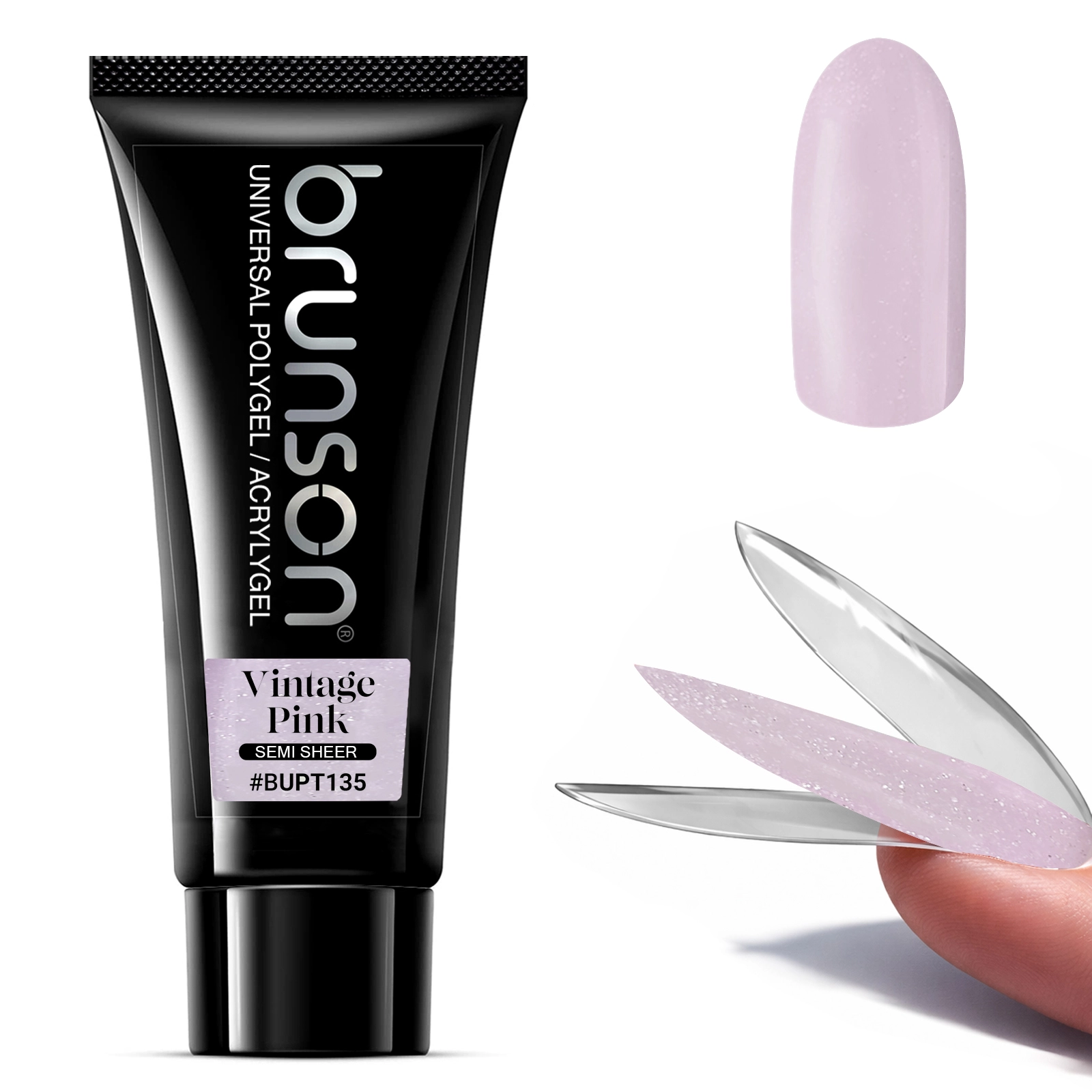 Brunson Polygel - Vintage Pink | Best for Sandwich Nail Extension