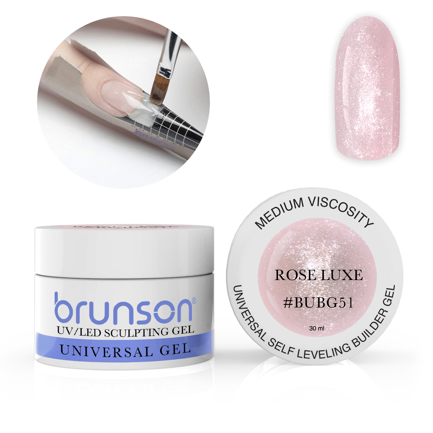 Universal Builder Gel is a medium-viscosity nail extension gel from Brunson brand. It is the best builder gel in Dubai\, UAE.