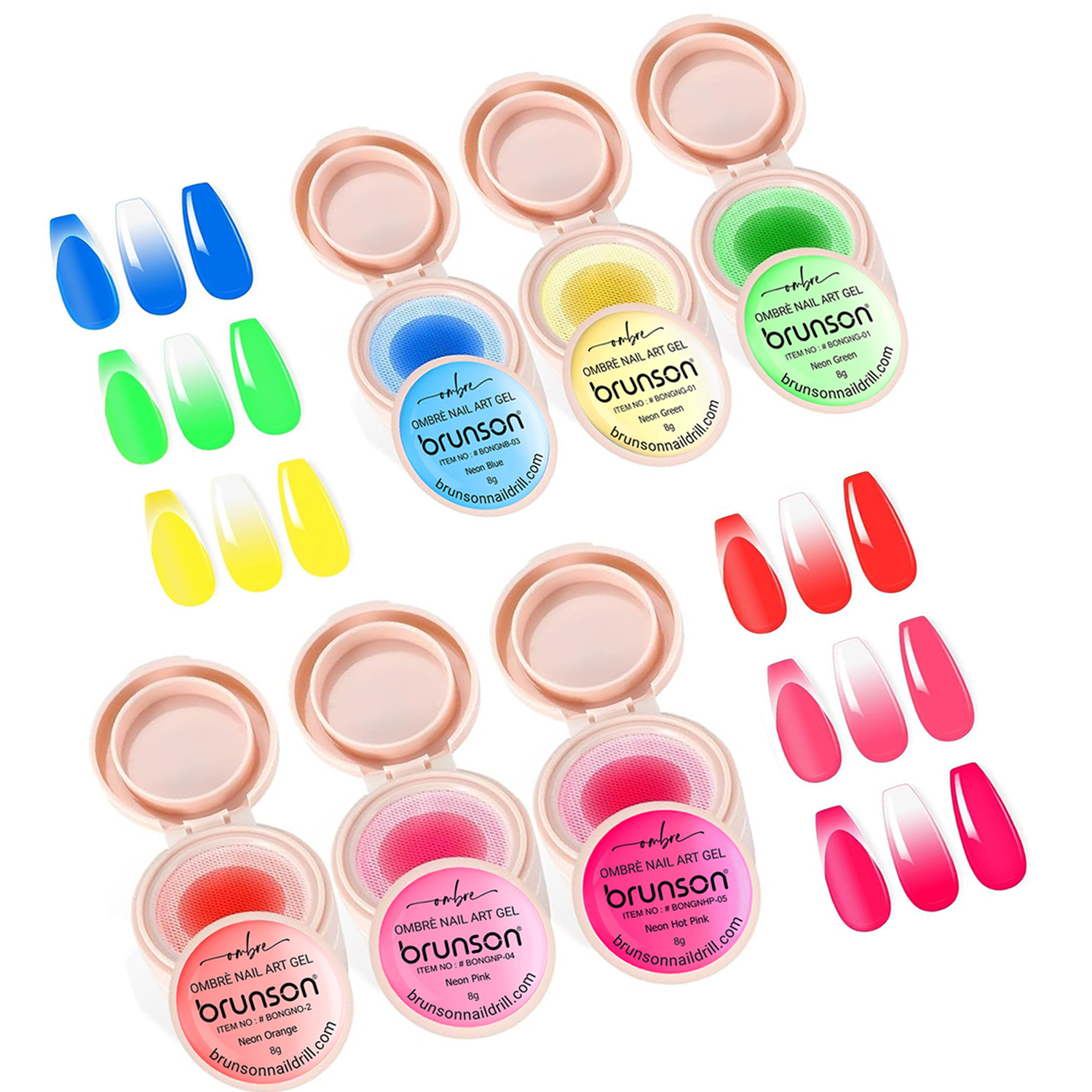 neon-ombre-nail-art-gel-dubai04 Brunson Ombre Nail Gel for Stunning Ombre Nails