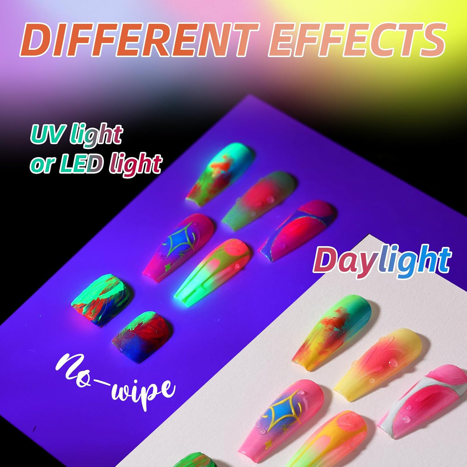 neon-ombre-nail-art-gel-dubai08 Different Effects of Brunson Ombre Nail Art Gel