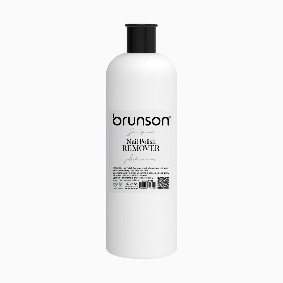 Brunson Nail Polish Remover acetone-free professional formula 1 liter bottle