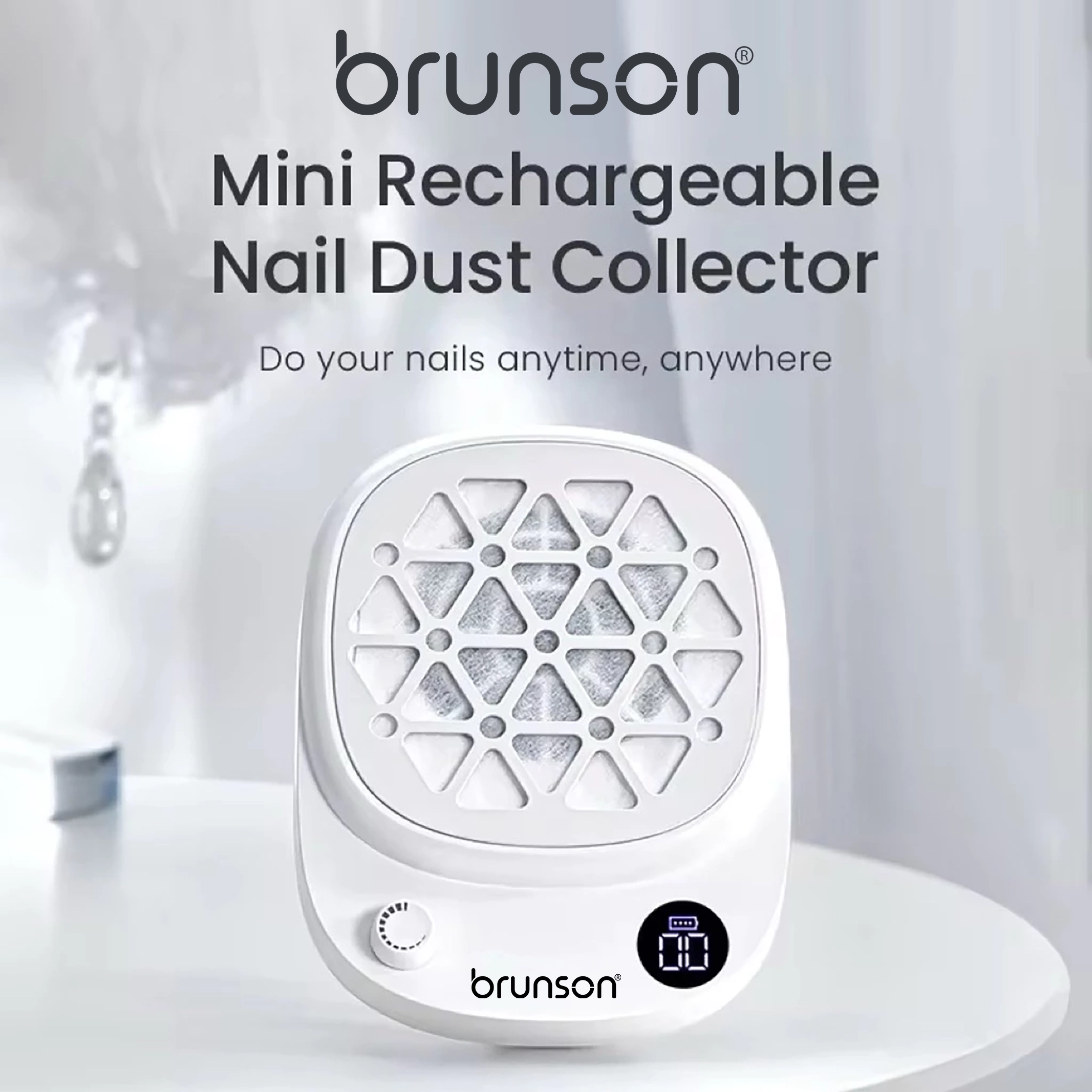 Nail dust collector rechargeable