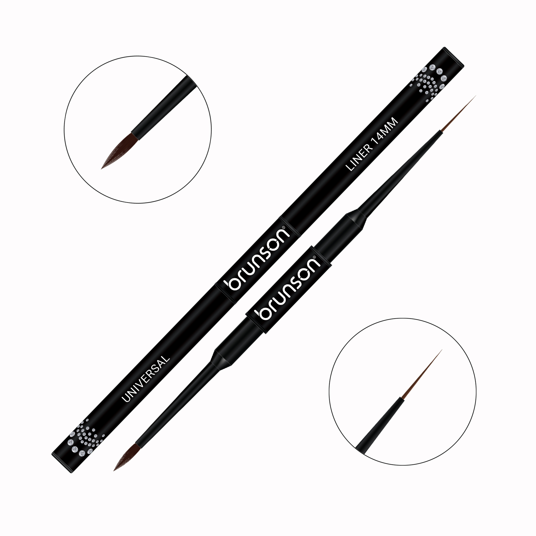 Dual-Sided Nail Art Brush - Universal & Liner