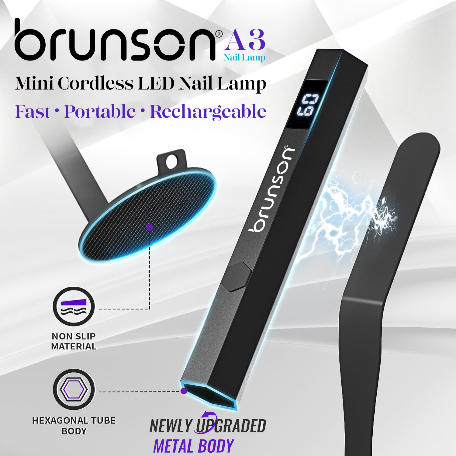mini-led-gel-curing-lamp02 Brunson A3 mini cordless LED nail lamp with digital display