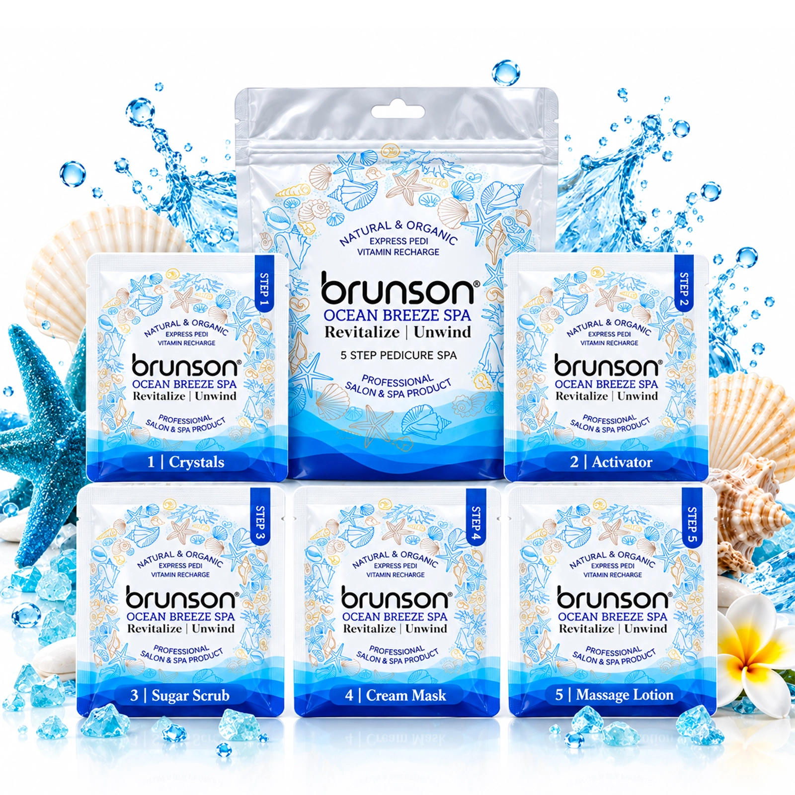 5-Step Ocean Breeze Pedicure Spa Kit