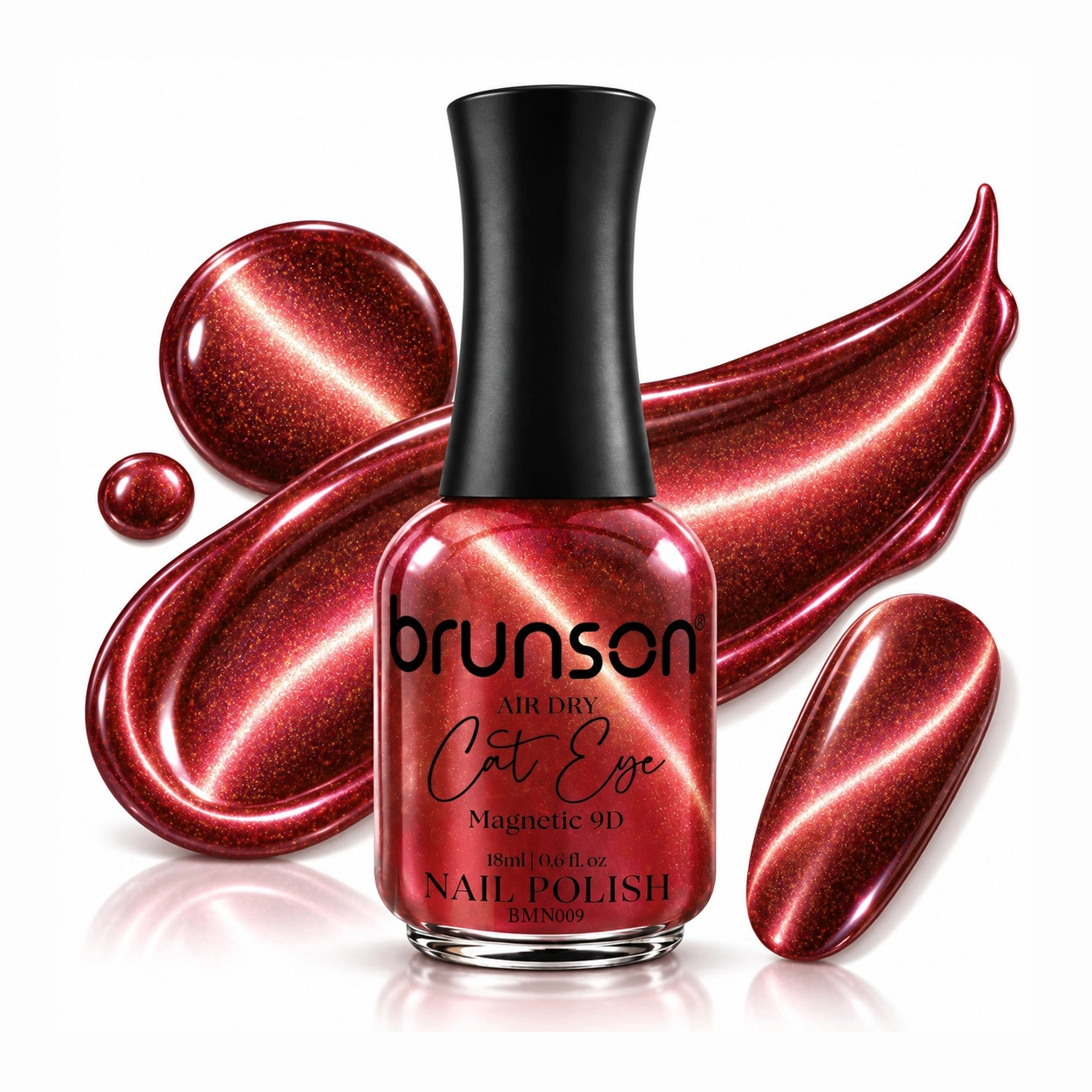 copper red magnetic cat eye nail polish