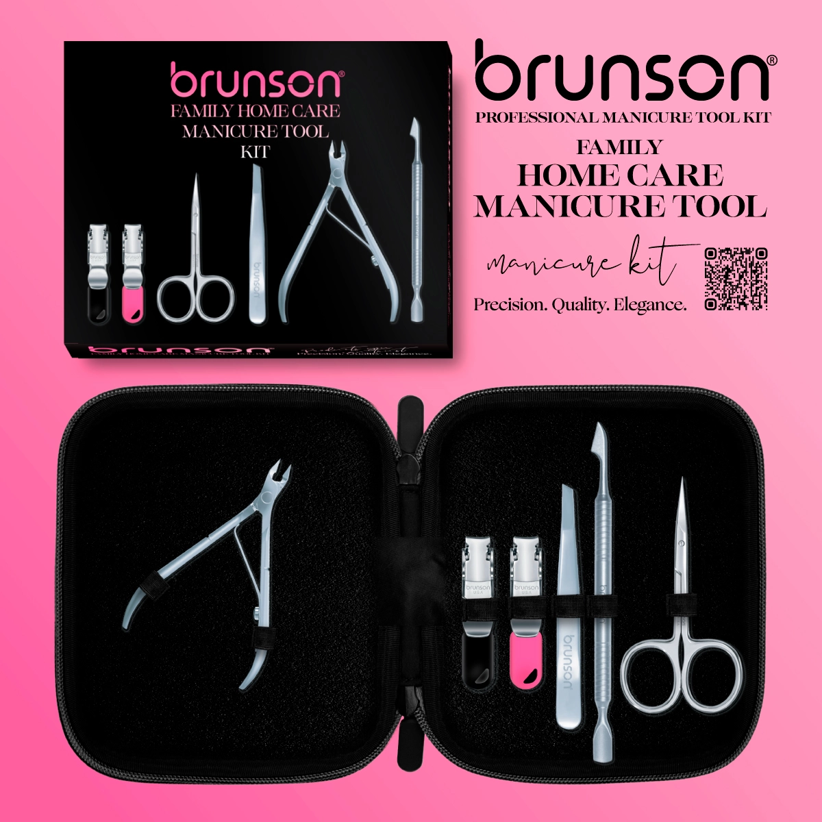 Brunson family grooming set in hard case